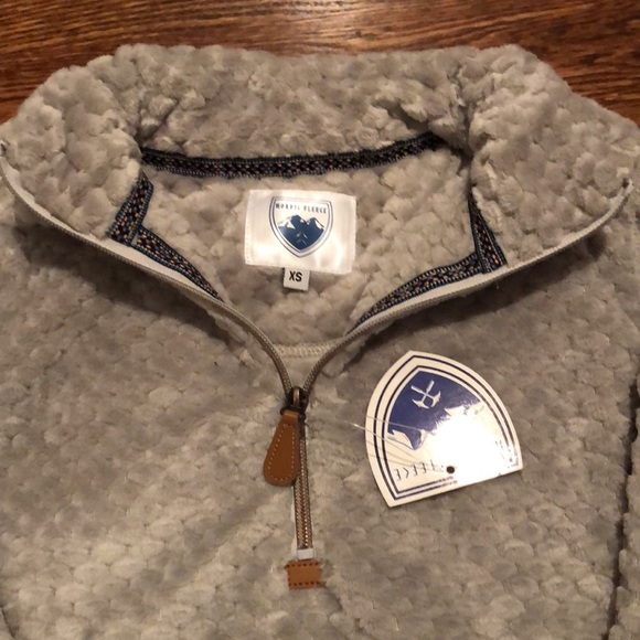 Nordic Fleece Gray Trysil Plush 3/4 Zip Pullover - Picture 6 of 6